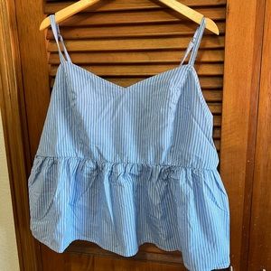 Spaghetti strap, baby doll style top